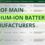 List of Main Sodium-ion(Na-ion) Battery Manufacturers